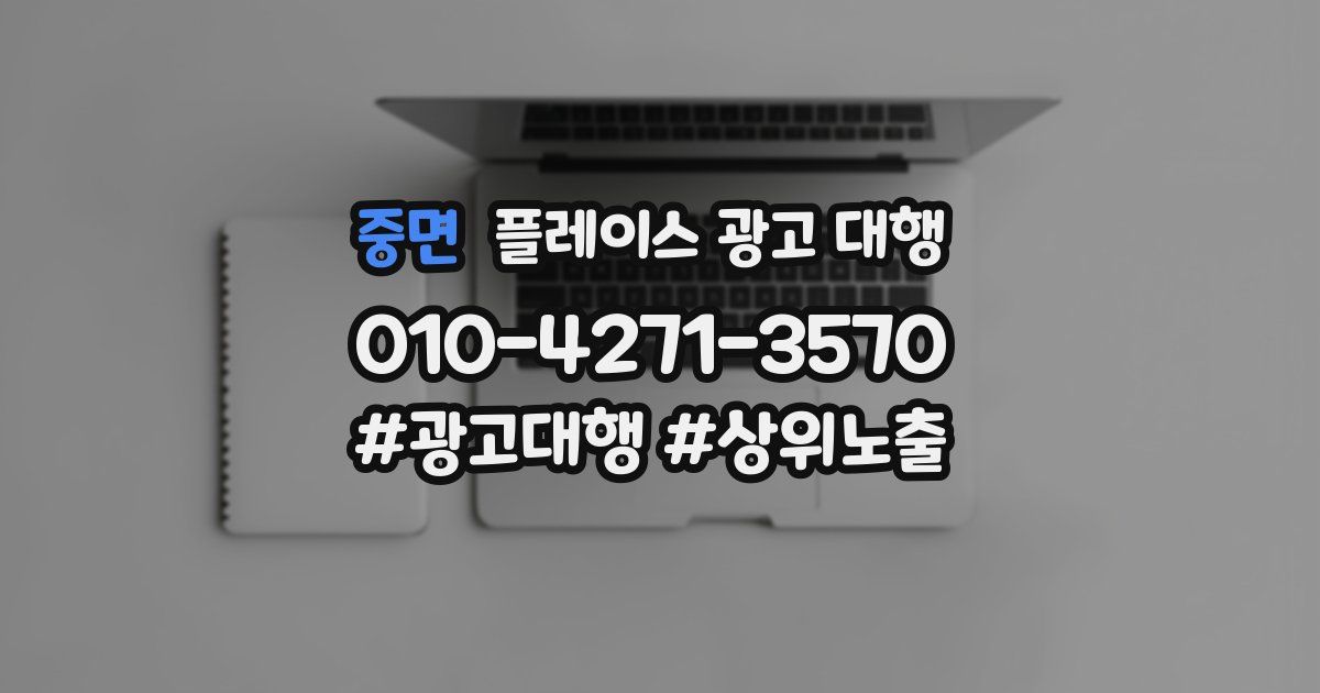 중면 플레이스 광고 대행