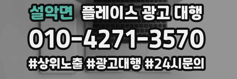 설악면 플레이스 광고 대행