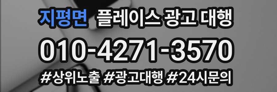 지평면 플레이스 광고 대행