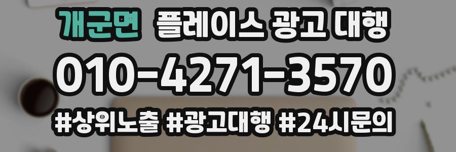개군면 플레이스 광고 대행