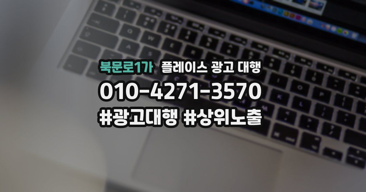 북문로1가 플레이스 광고 대행