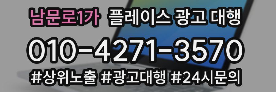 남문로1가 플레이스 광고 대행