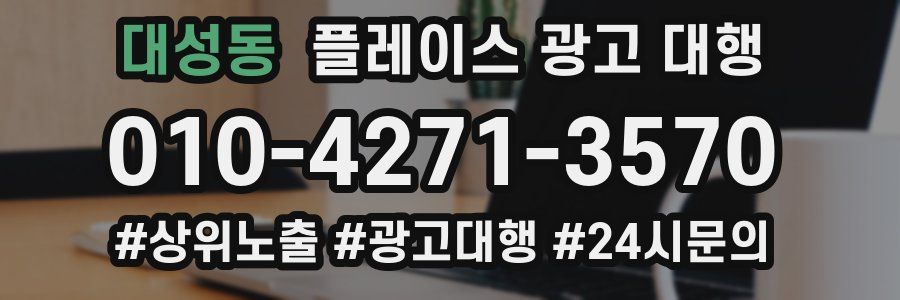 대성동 플레이스 광고 대행