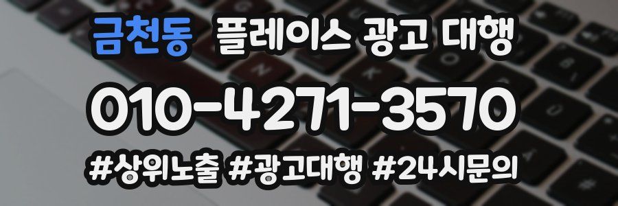 금천동 플레이스 광고 대행