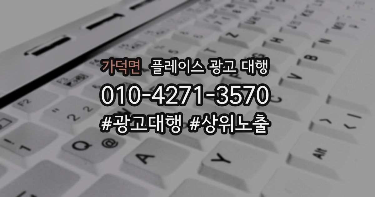 가덕면 플레이스 광고 대행