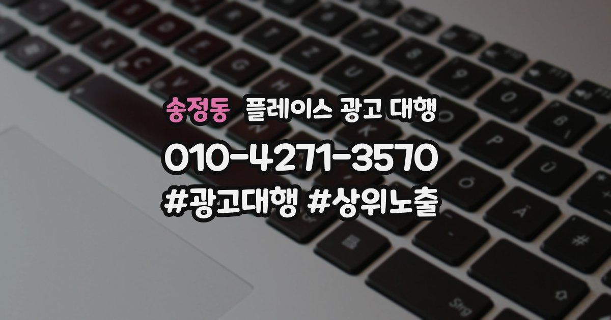 송정동 플레이스 광고 대행