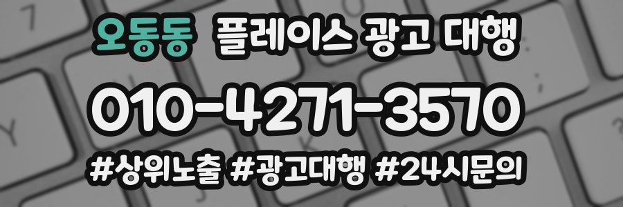 오동동 플레이스 광고 대행