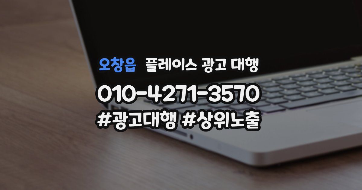 오창읍 플레이스 광고 대행