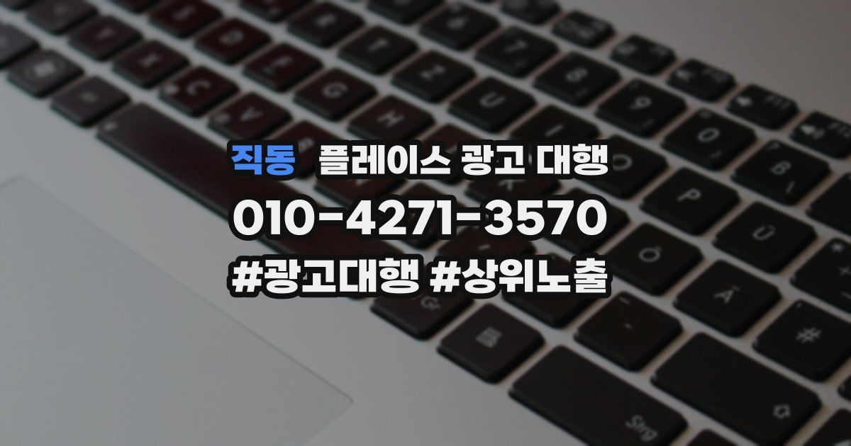 직동 플레이스 광고 대행