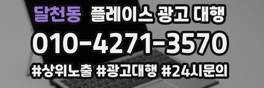 달천동 플레이스 광고 대행