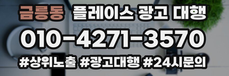 금릉동 플레이스 광고 대행