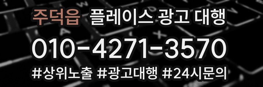 주덕읍 플레이스 광고 대행
