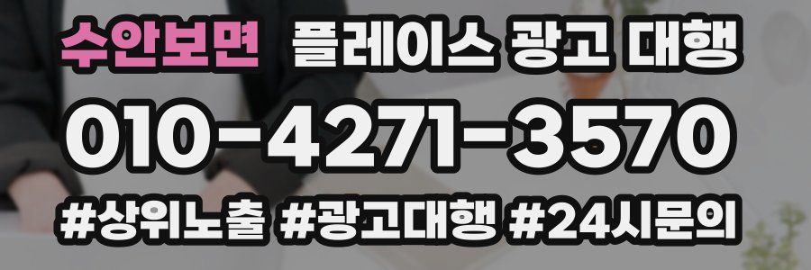 수안보면 플레이스 광고 대행