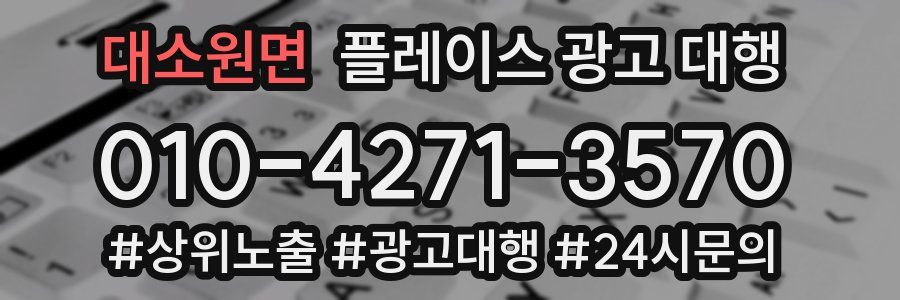 대소원면 플레이스 광고 대행
