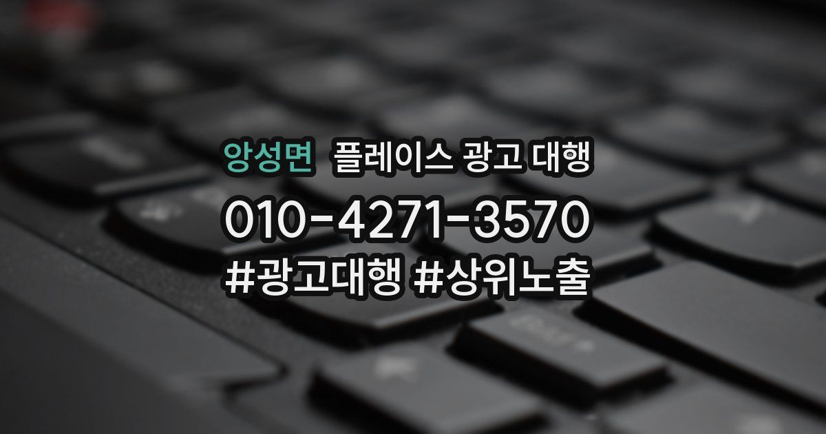 앙성면 플레이스 광고 대행