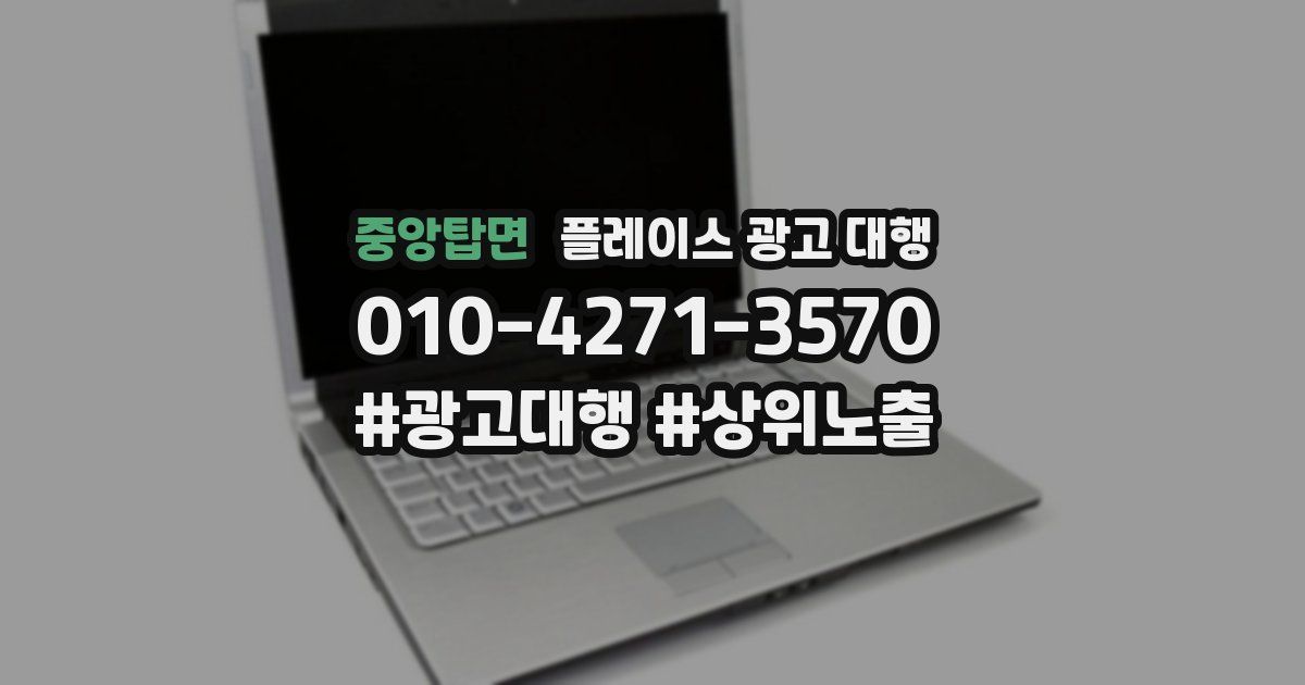 중앙탑면 플레이스 광고 대행
