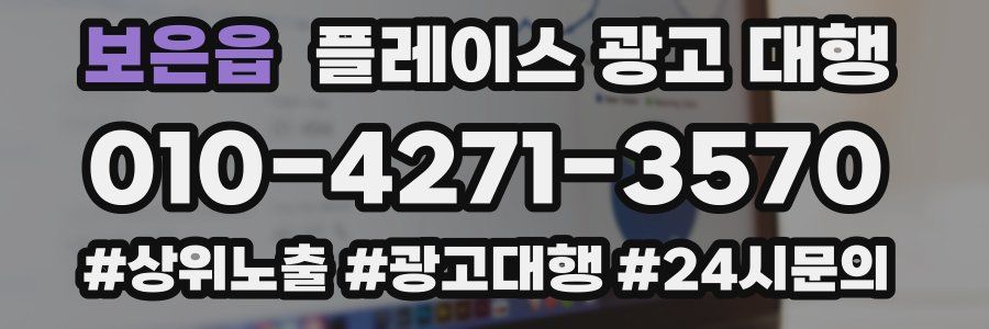 보은읍 플레이스 광고 대행