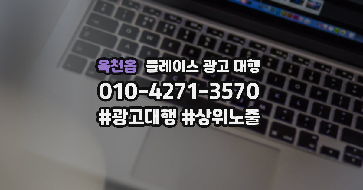 옥천읍 플레이스 광고 대행