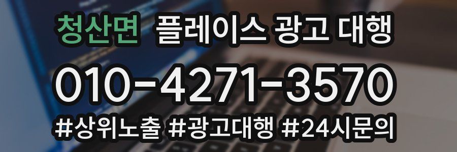 청산면 플레이스 광고 대행