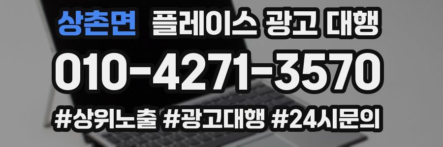 상촌면 플레이스 광고 대행