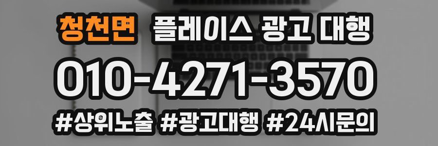 청천면 플레이스 광고 대행