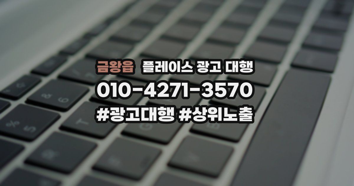 금왕읍 플레이스 광고 대행