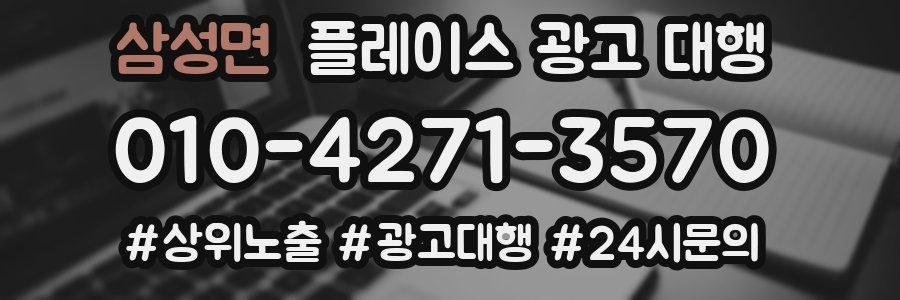 삼성면 플레이스 광고 대행