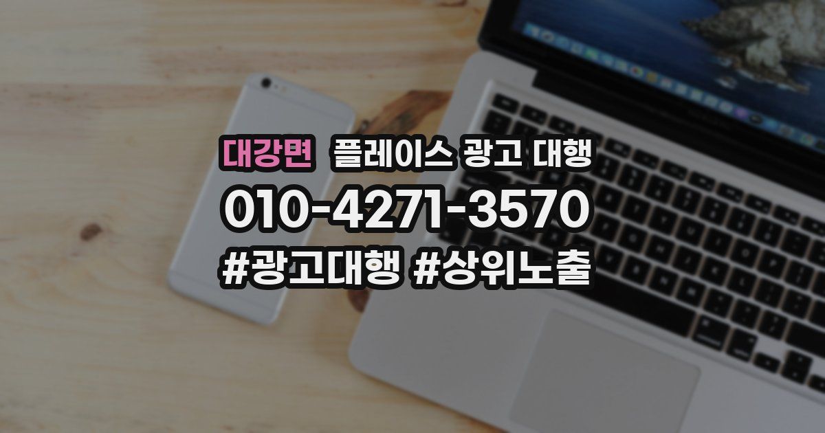 대강면 플레이스 광고 대행