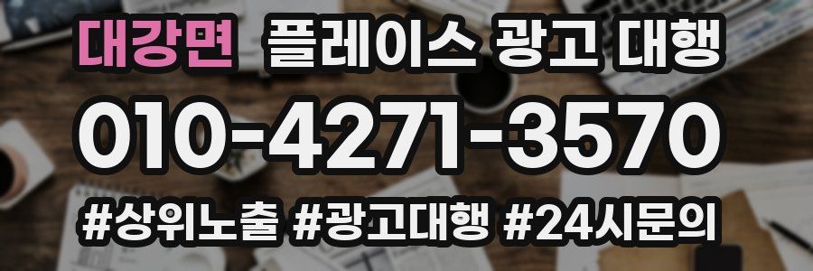 대강면 플레이스 광고 대행