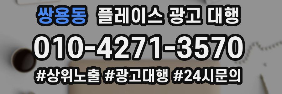 쌍용동 플레이스 광고 대행