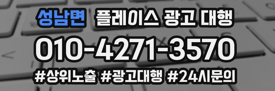 성남면 플레이스 광고 대행