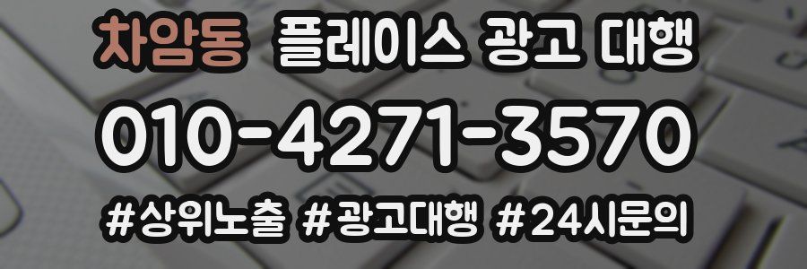 차암동 플레이스 광고 대행