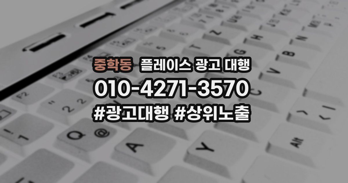 중학동 플레이스 광고 대행