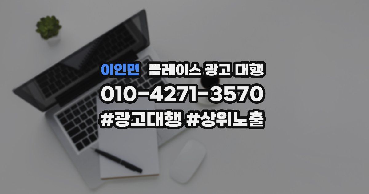 이인면 플레이스 광고 대행