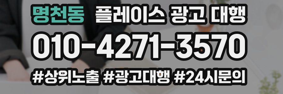 명천동 플레이스 광고 대행