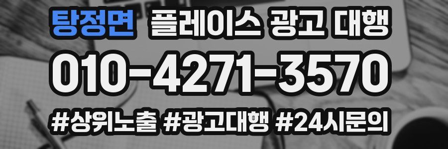 탕정면 플레이스 광고 대행