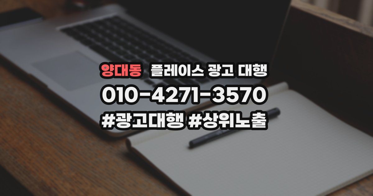 양대동 플레이스 광고 대행