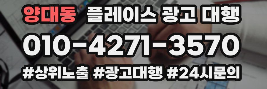 양대동 플레이스 광고 대행