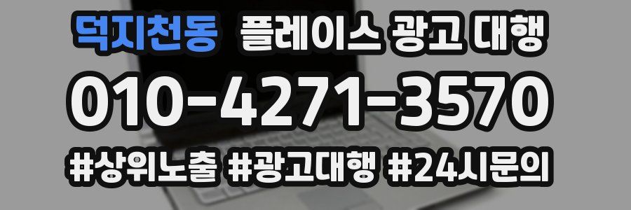 덕지천동 플레이스 광고 대행