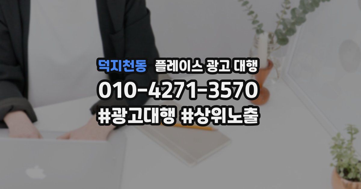 덕지천동 플레이스 광고 대행