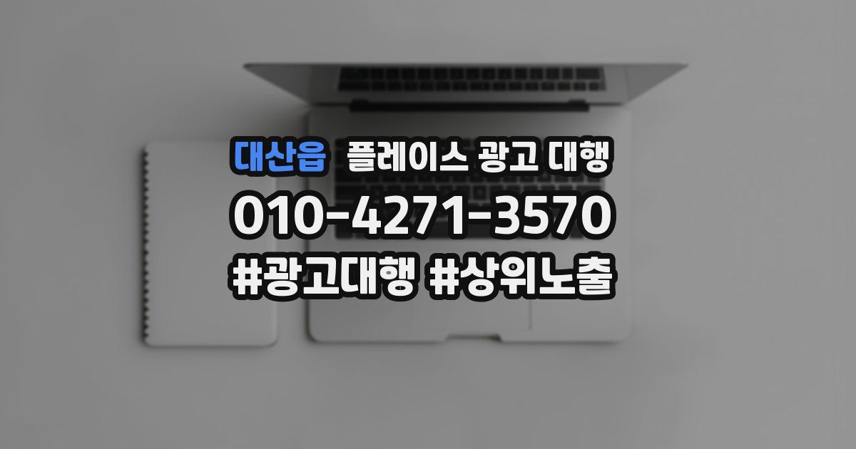 대산읍 플레이스 광고 대행