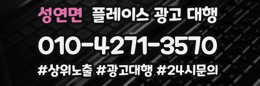 성연면 플레이스 광고 대행