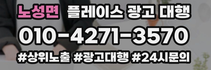 노성면 플레이스 광고 대행