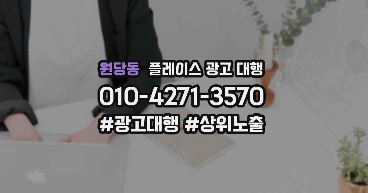 원당동 플레이스 광고 대행