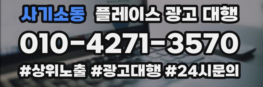 사기소동 플레이스 광고 대행