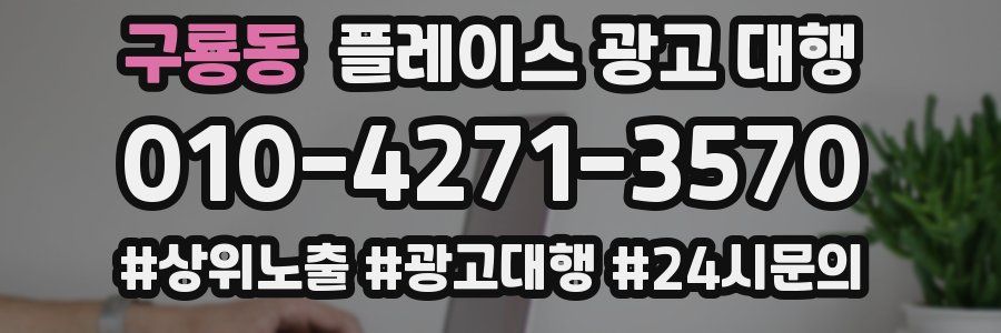 구룡동 플레이스 광고 대행