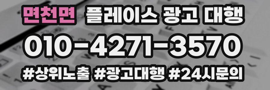 면천면 플레이스 광고 대행