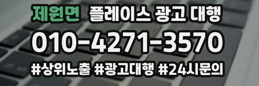 제원면 플레이스 광고 대행