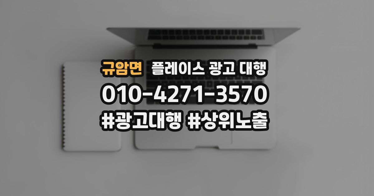규암면 플레이스 광고 대행