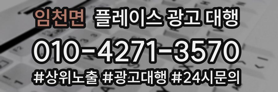 임천면 플레이스 광고 대행